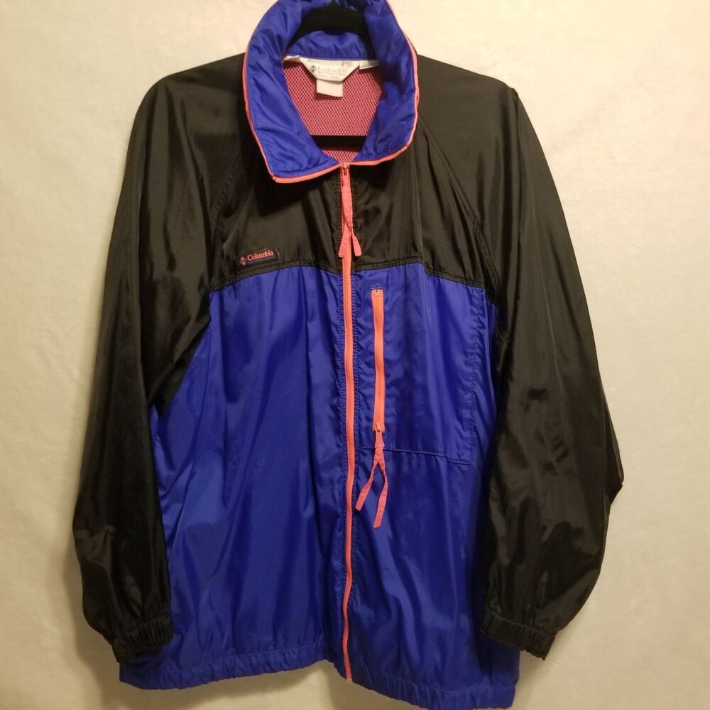 Columbia Mens L Jacket Windbreaker Hooded Vented Packable Lightweight Outdoors - Picture 1 of 8
